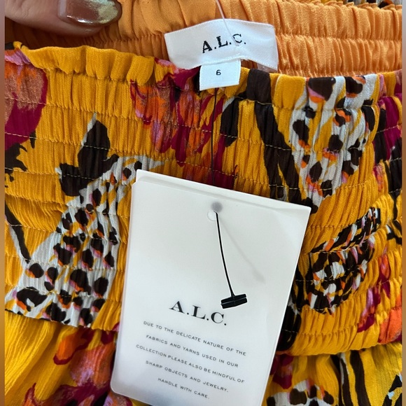 NWT A.L.C. Womens Vera Silk Skirt SIZE 6 - Picture 3 of 5